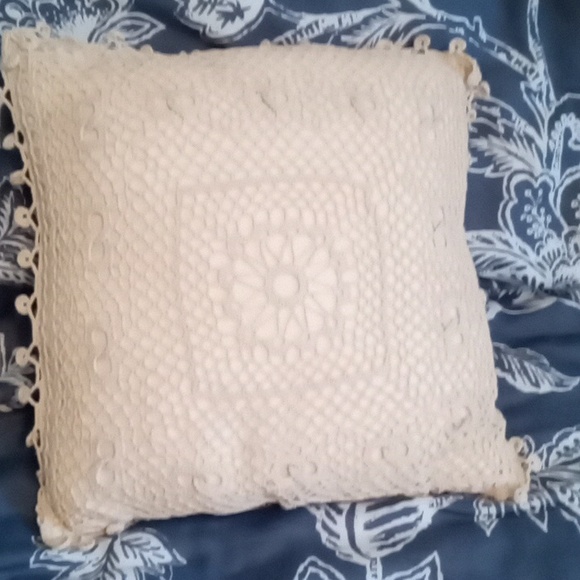 Other - Beautiful Crochet Cream Cushion